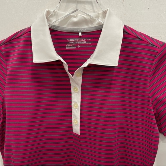 Nike Golf Tour Performance Polo Shirt Dri-Fit Striped Size Small - Picture 4 of 6